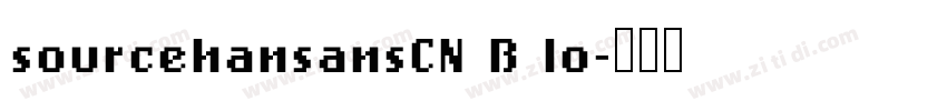 sourcehansansCN B lo字体转换